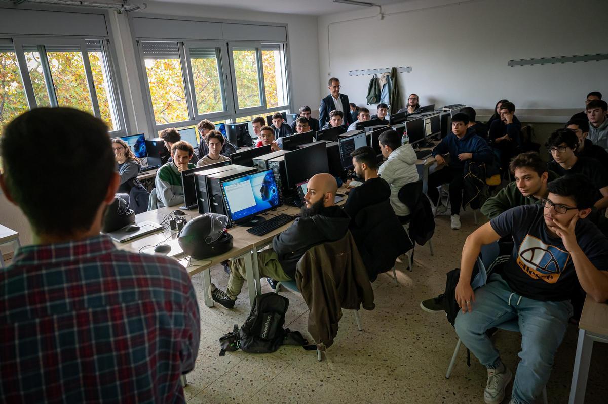 Un aula de FP, en un centro de Barcelona