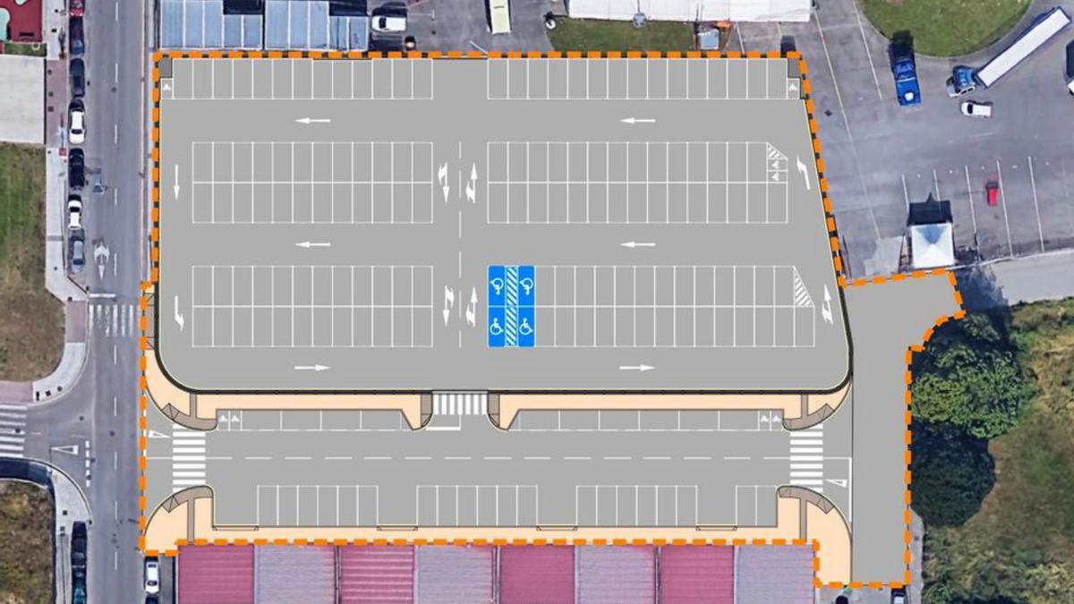 Reproducción infográfica del futuro aparcamiento municipal. |