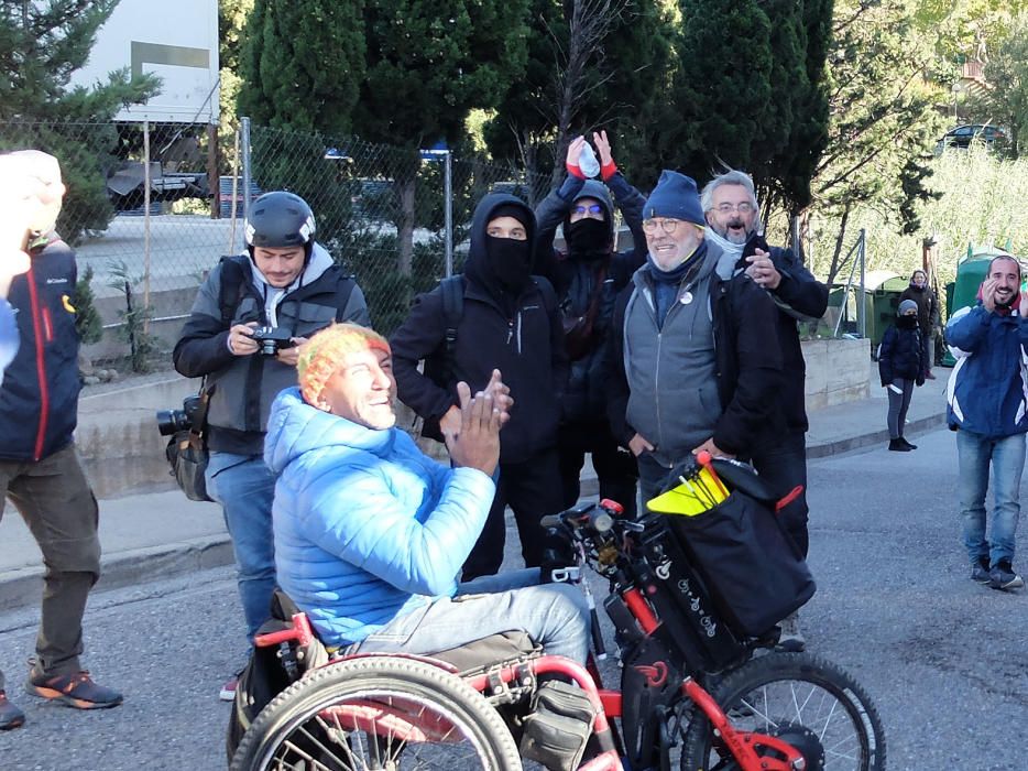 Tsunami Democràtic realitza talls intemitents a l'N-II a la Jonquera