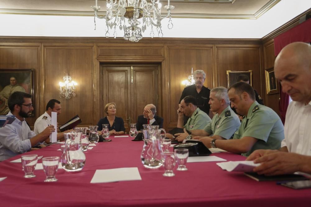 Reunión sobre seguridad en el Ayuntamiento de Avilés