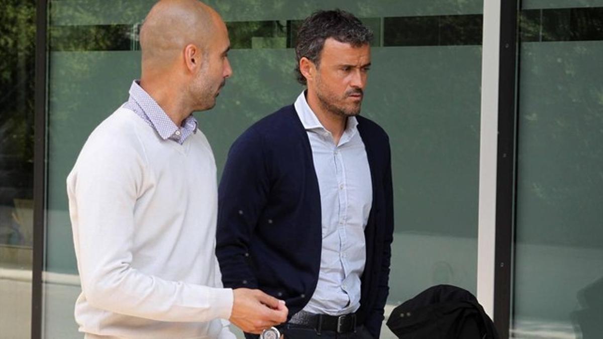 Guardiola y Luis Enrique quieren aplazar su reencuentro hasta la final.