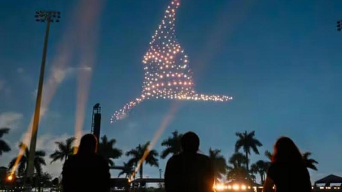El espectáculo de drones de Harry Potter.