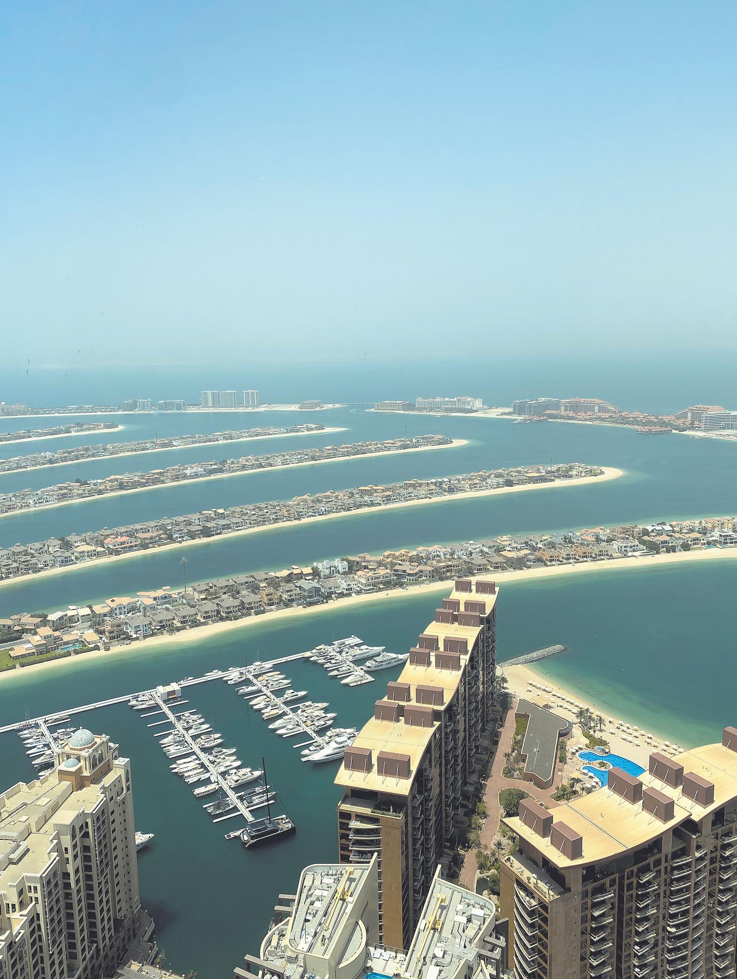 Vista de pájaro de Palm Jumeirah.