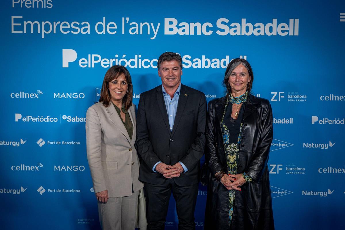 Isabel Vidal, directora general corporativa de Grup Focus; Antoni Cañete, presidente de Pimec, y Mireia Cammany, vicepresidenta de Pimec.