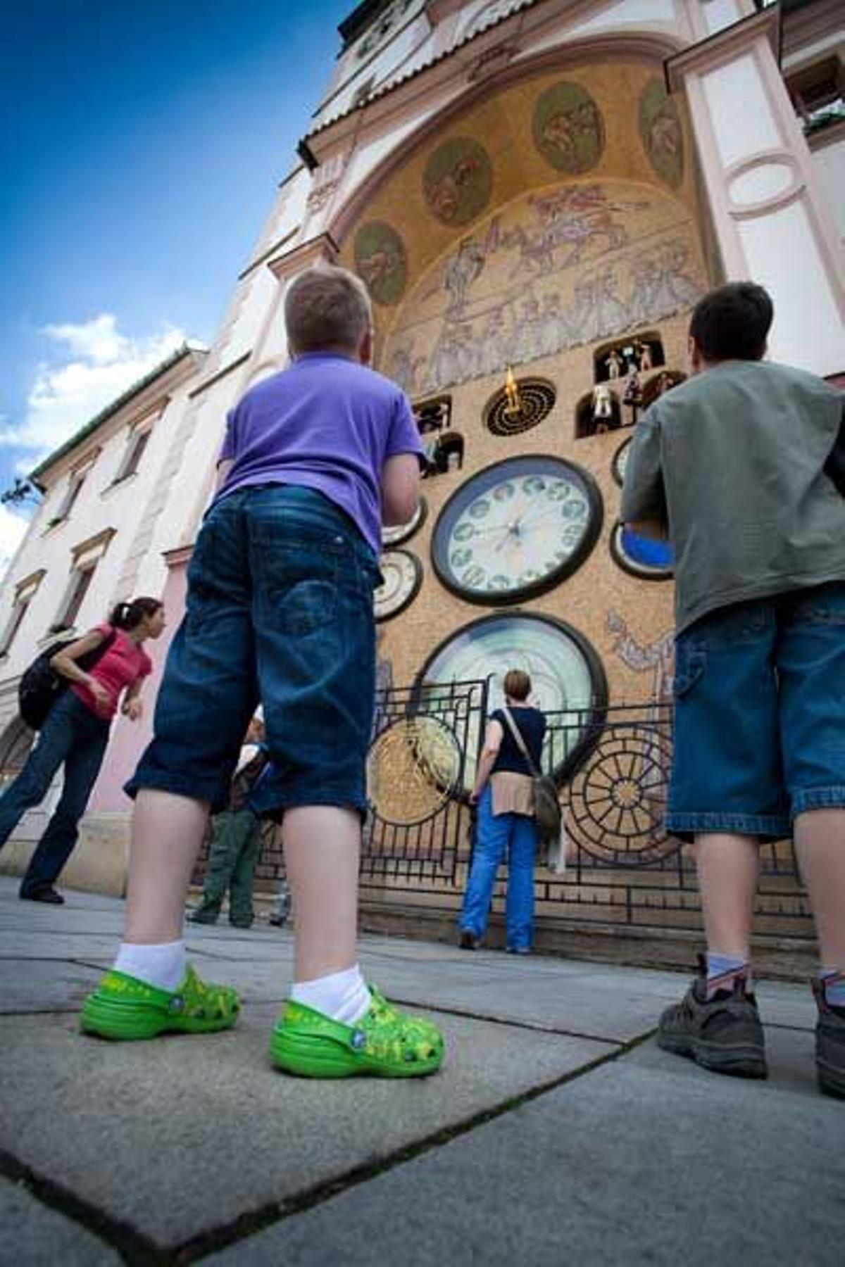 Reloj astronómico del Ayuntamiento renacentista de la ciudad de Olomouc.