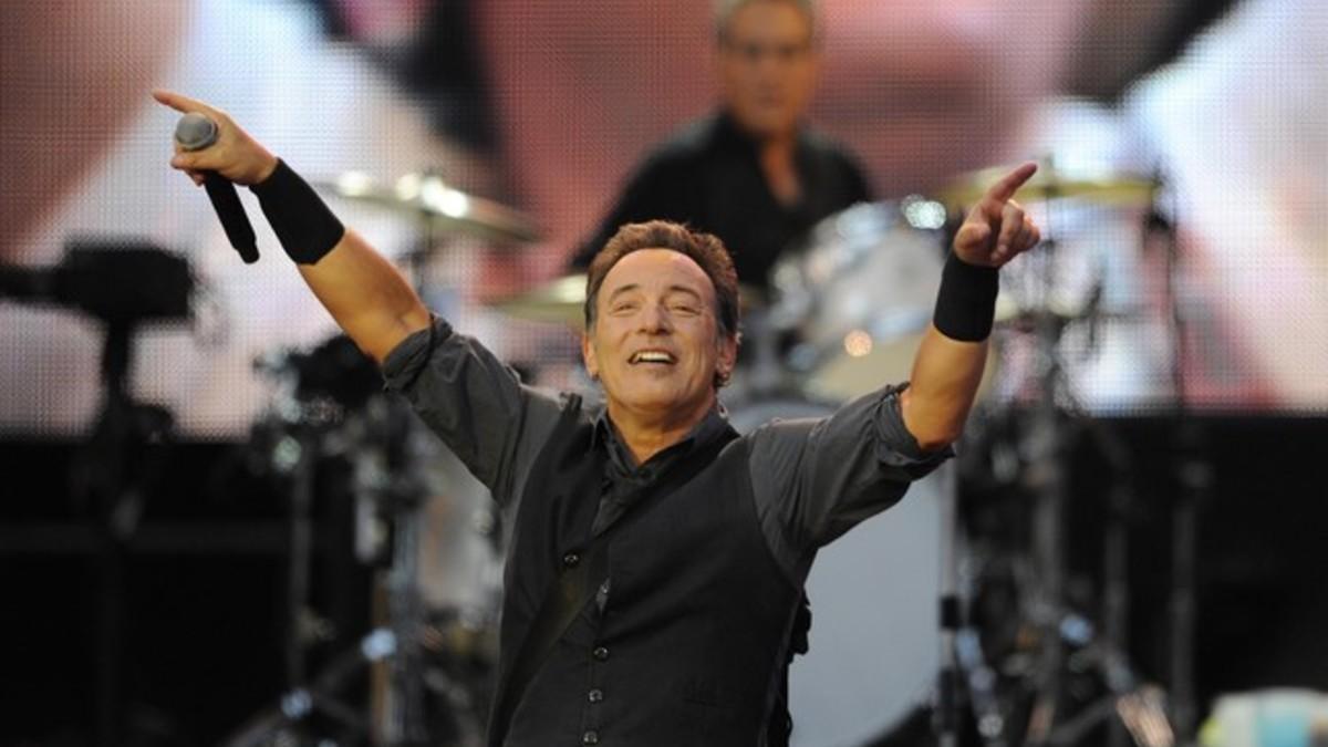 File photo of Singer Bruce Springsteen and the E-street band perform during their concert at Molinon Stadium in Gijon