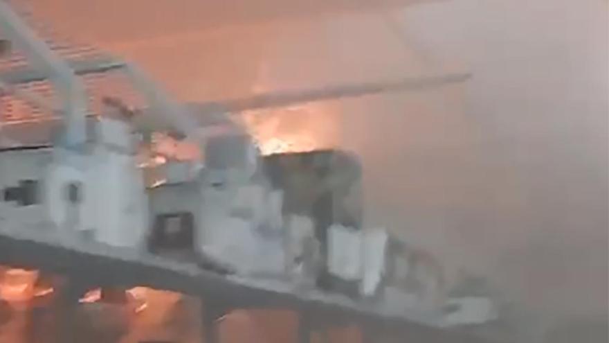 El incendio de Citubo en Ibiza grabado desde dentro del edificio