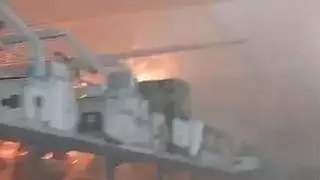 El incendio de Citubo en Ibiza grabado desde dentro del edificio