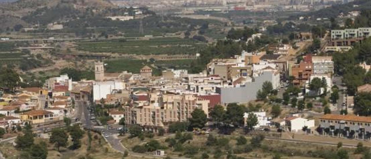 Vista del casco urbano de Gilet.