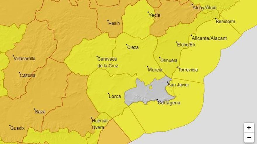 Meteorología amplía el aviso amarillo por fuertes rachas de viento en la Región
