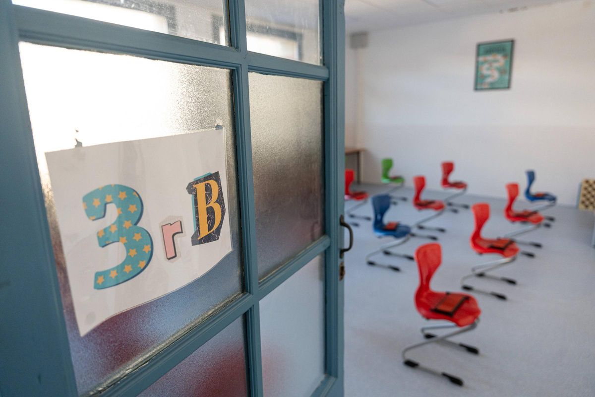 Aula de una escuela concertada en Barcelona, este curso. Aula de una escuela concertada en Barcelona, este curso.