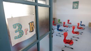 Aula de una escuela concertada en Barcelona, este curso.