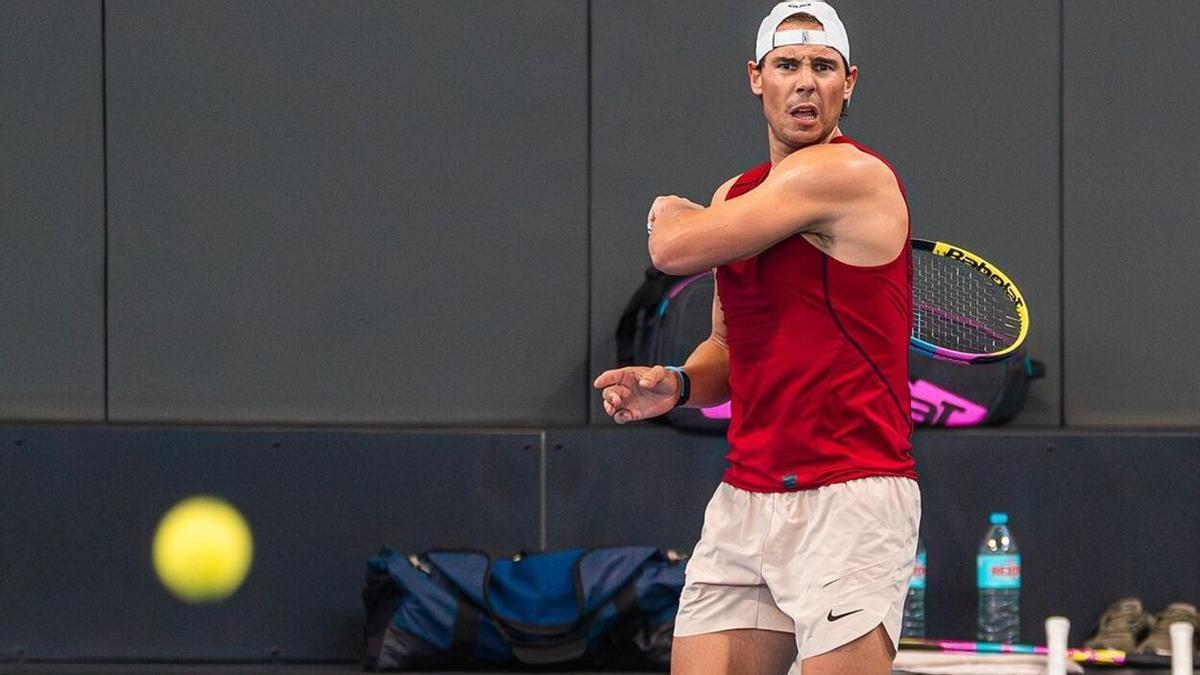 Nadal, entrenado la pasada semana en la Rafa Nadal Academy