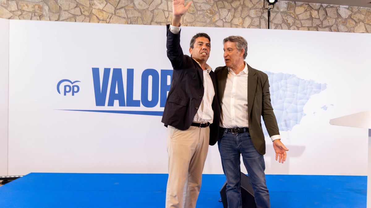 Mazón y Feijóo, en la comida de partido del martes en Alicante.