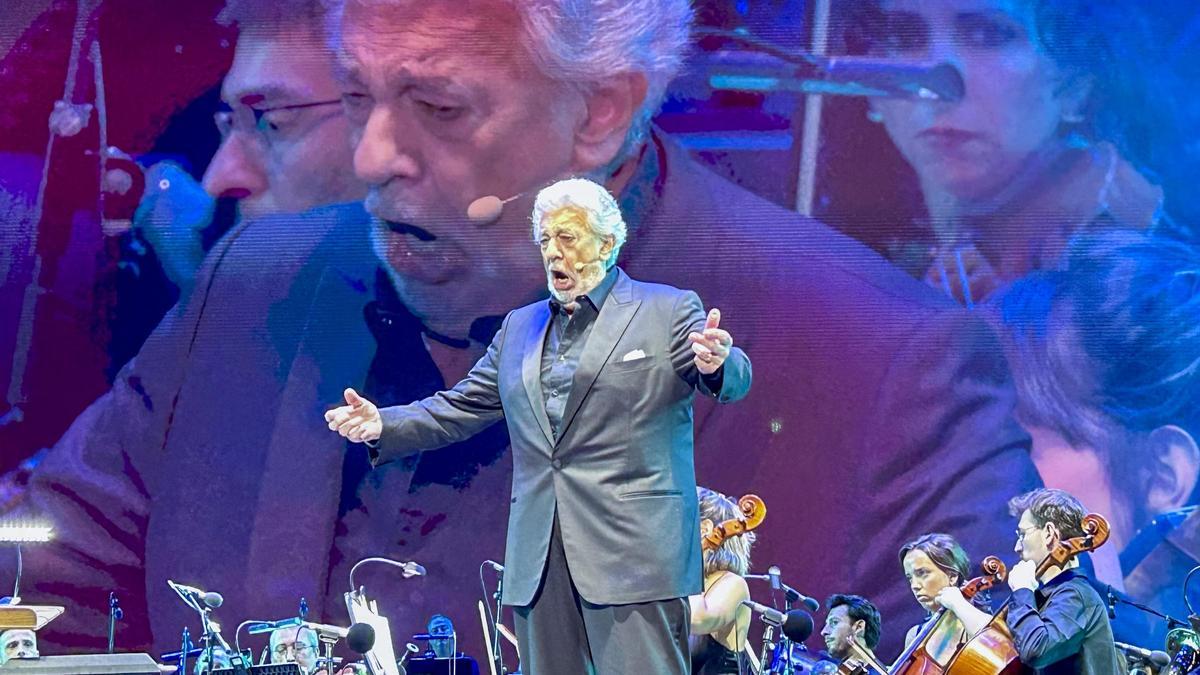 El tenor Plácido Domingo canta en Marbella (Málaga).