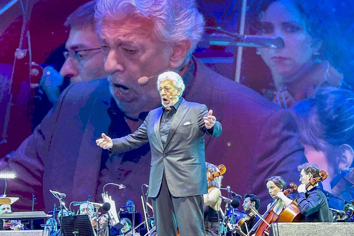 El tenor Plácido Domingo canta en Marbella (Málaga).