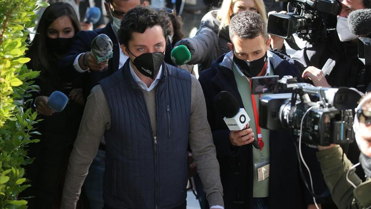 El Pequeño Nicolás, a su llegada a la Audiencia Provincial de Madrid