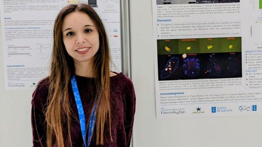 La investigadora Cintia Cabada Malvar, en un congreso.