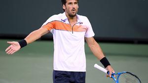 Feliciano Lopez se lamenta en Indian Wells.