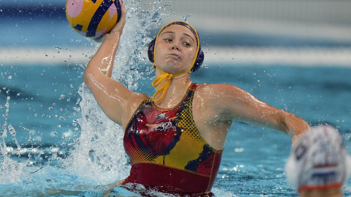 Elena Ruiz, durante la semifinal contra Países Bajos.