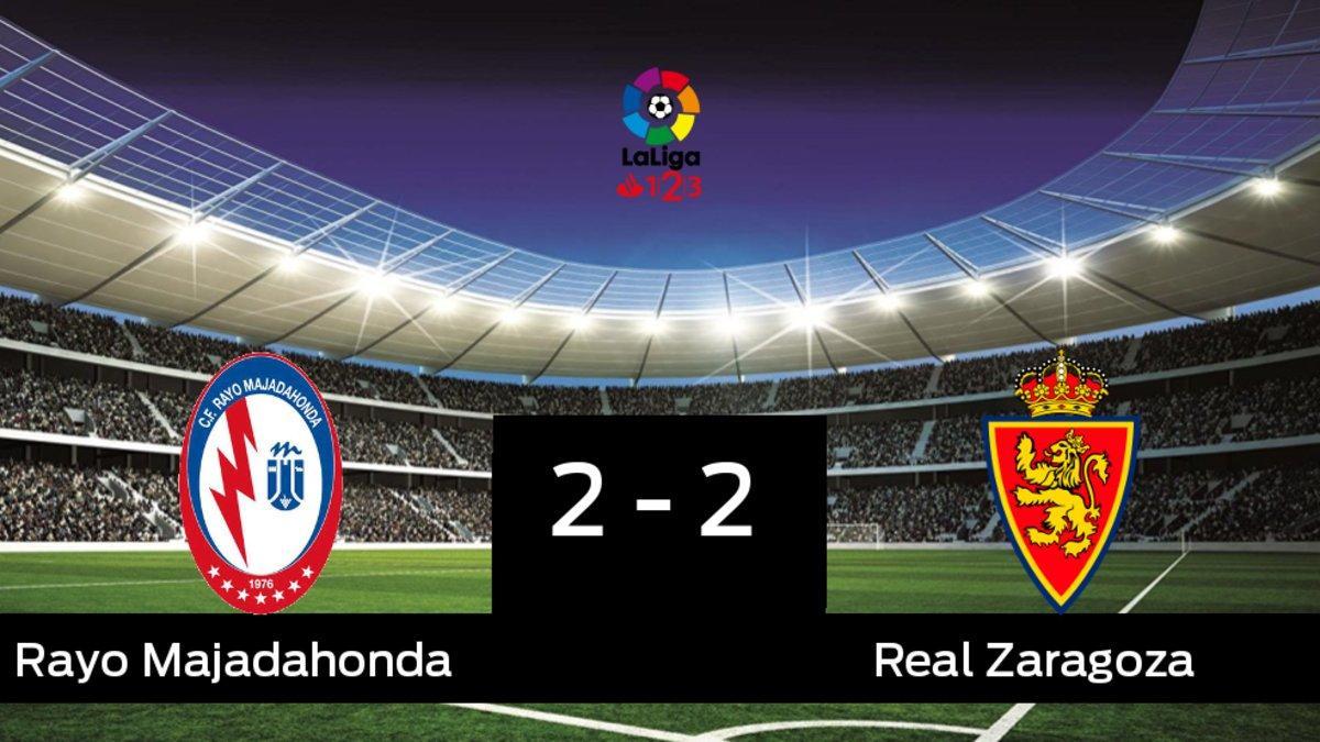 Empate (2-2) entre el Rayo Majadahonda y el Real Zaragoza
