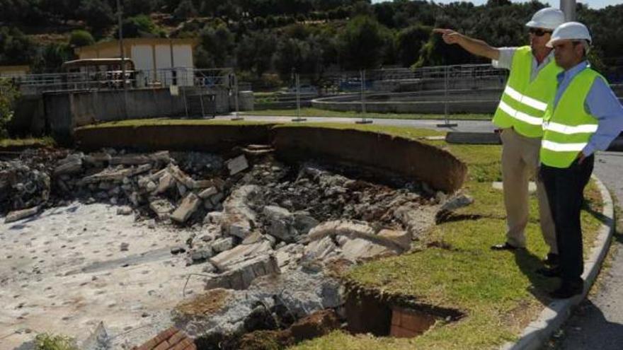 Imagen del inicio de las obras, ayer.