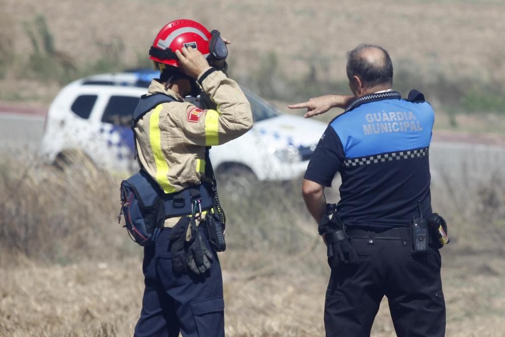 Incendi a al polígon industrial de Maçanet