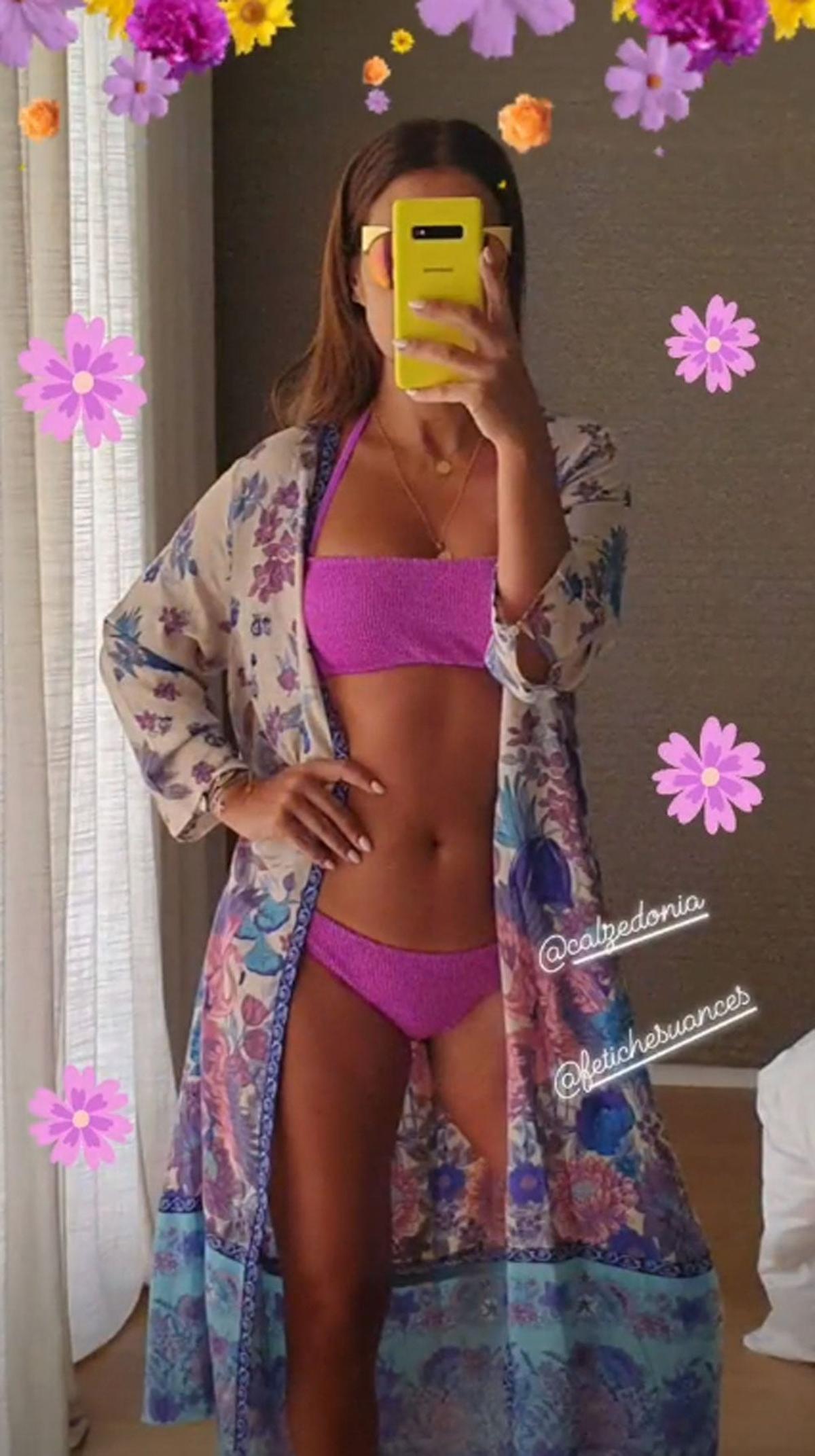 Paula Echevarría con bikini de Calzedonia.