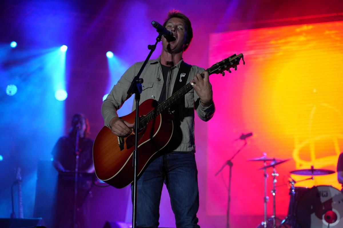 James Blunt, durante el concierto de anoche en Trui Son Fusteret.