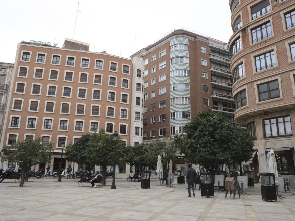 Viviendas de la plaza del Patriarca de València en una imagen de archivo