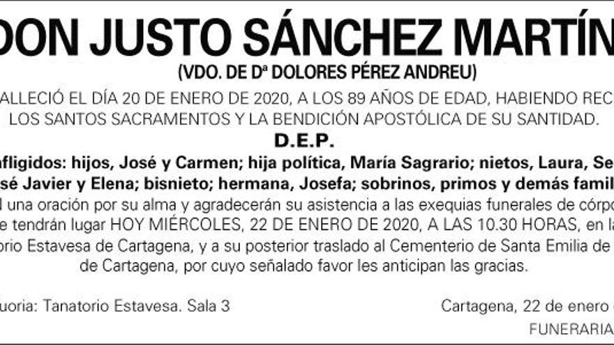 D. Justo Sánchez Martínez