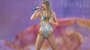 La cantante estadounidense Taylor Swift durante su concierto del Eras Tour en Munich (Alemania)