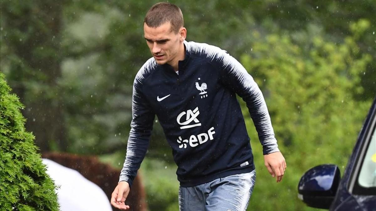 Griezmann, en la concentración de Francia