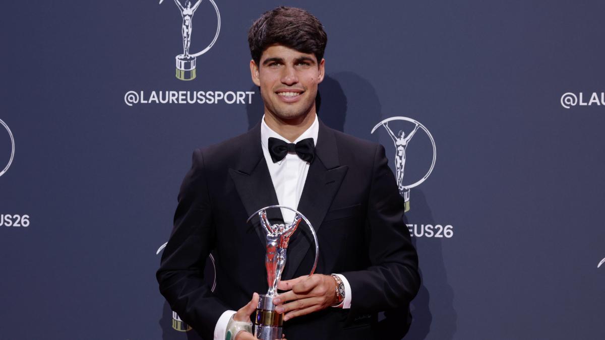Carlos Alcaraz fue el primer premiado al llevarse el Laureus World Sportsman of the Year