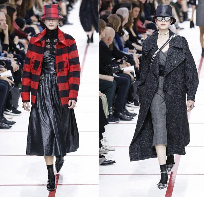 Dos de los diseños presentados en el desfile de Dior para la temporada Otoño Invierno 2019 2020