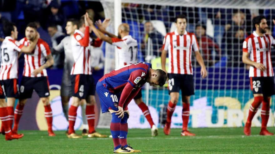 El Athletic ha ganado 1-2 en casa del Levante UD