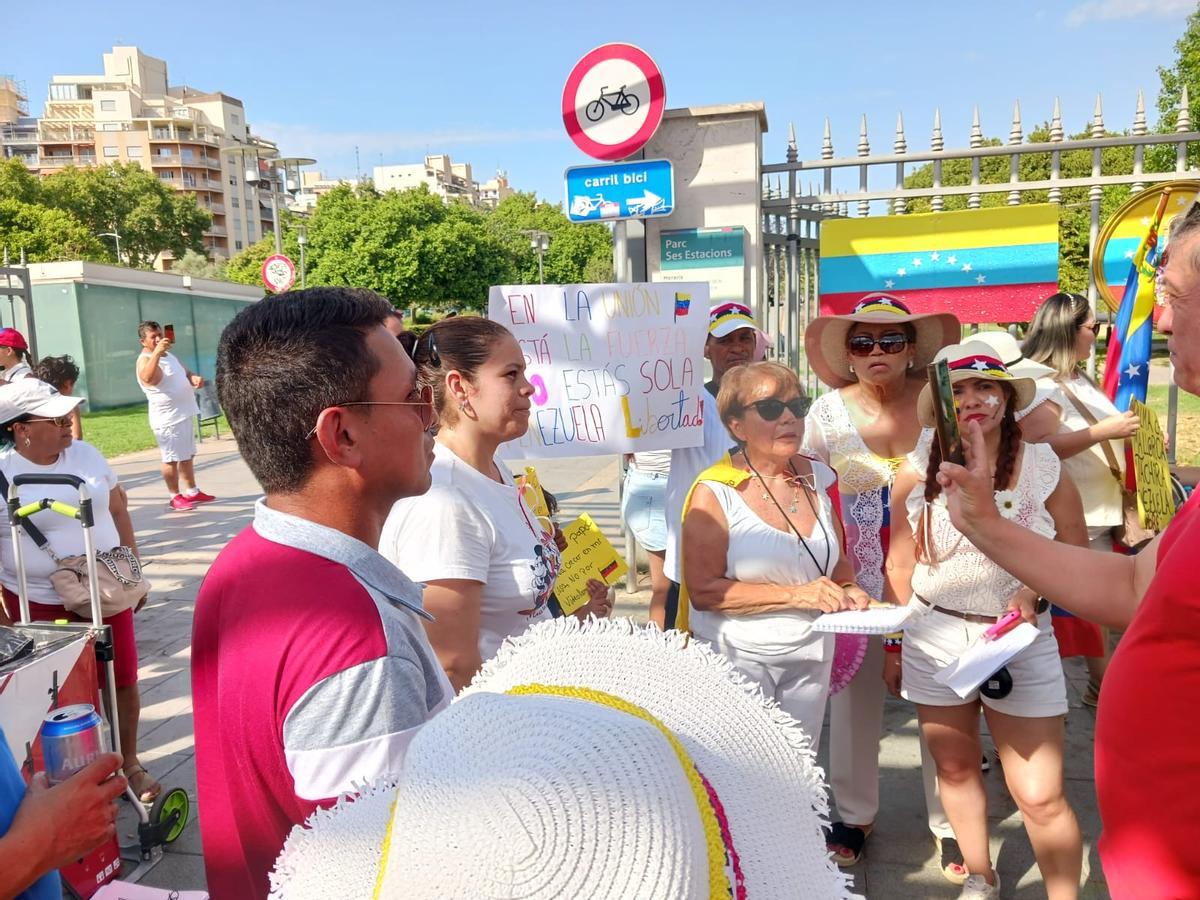 Un momento de la concentración de hoy en Palma.