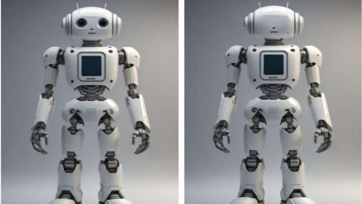 Los investigadores utilizaron inteligencia artificial para generar imágenes de un robot humanoide, tanto con ojos como sin ellos.
