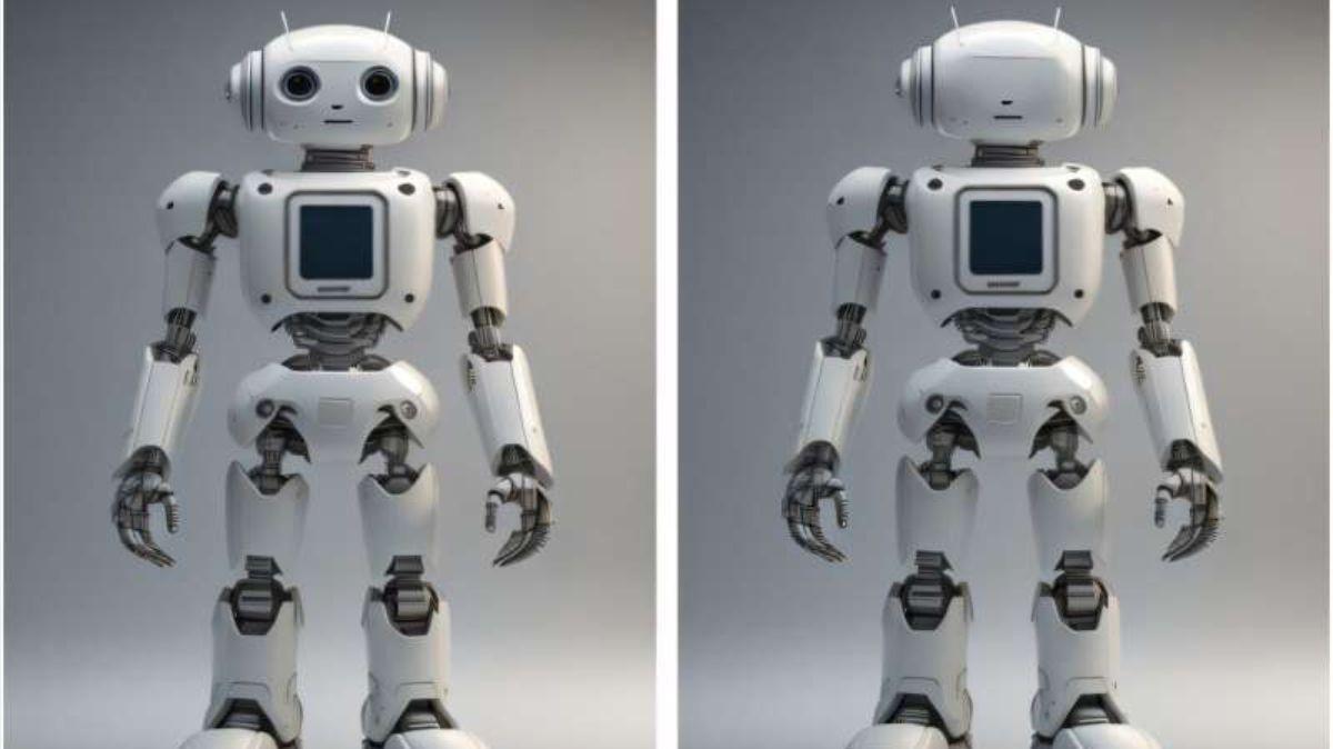 Los investigadores utilizaron inteligencia artificial para generar imágenes de un robot humanoide, tanto con ojos como sin ellos.