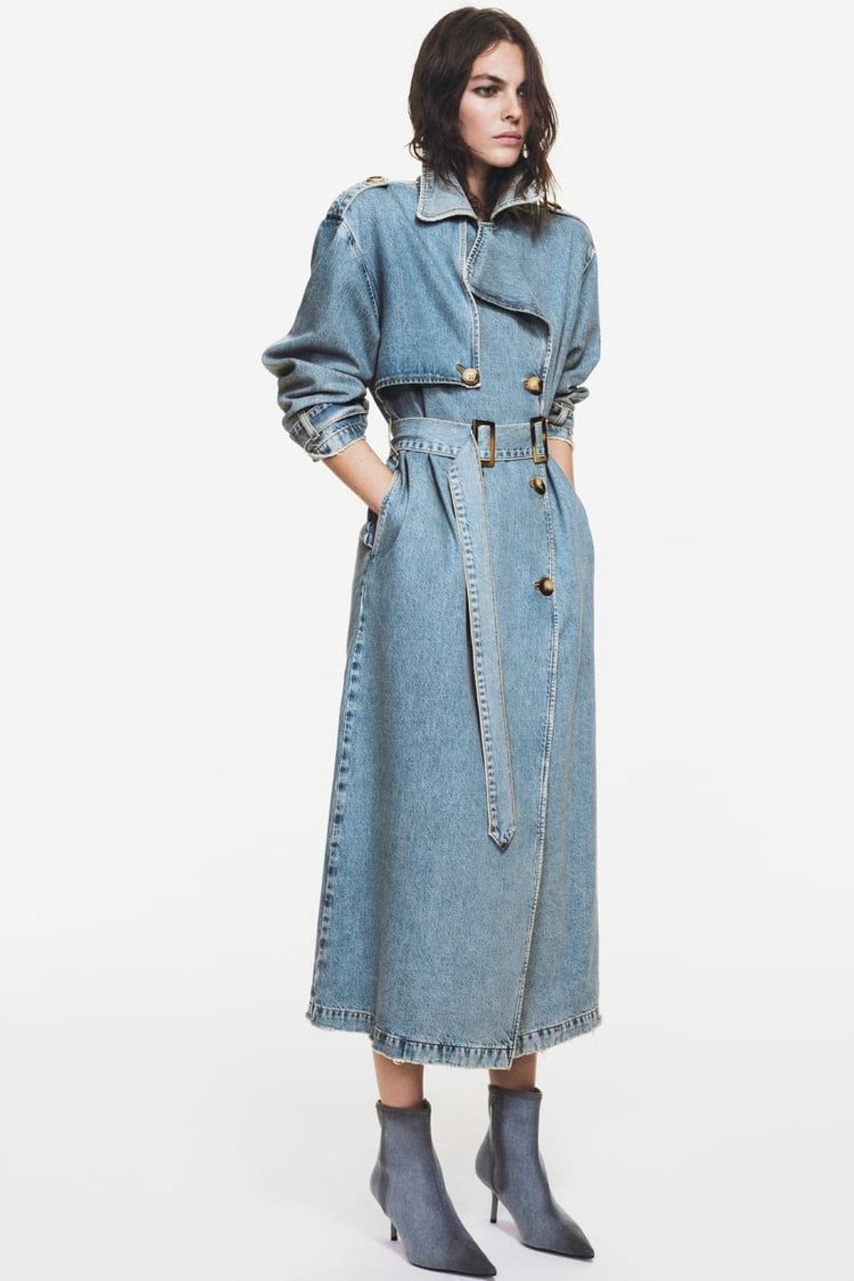 Trench vaquero de Zara