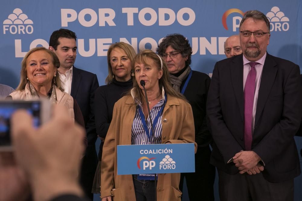 Noche electoral del PP en Asturias.