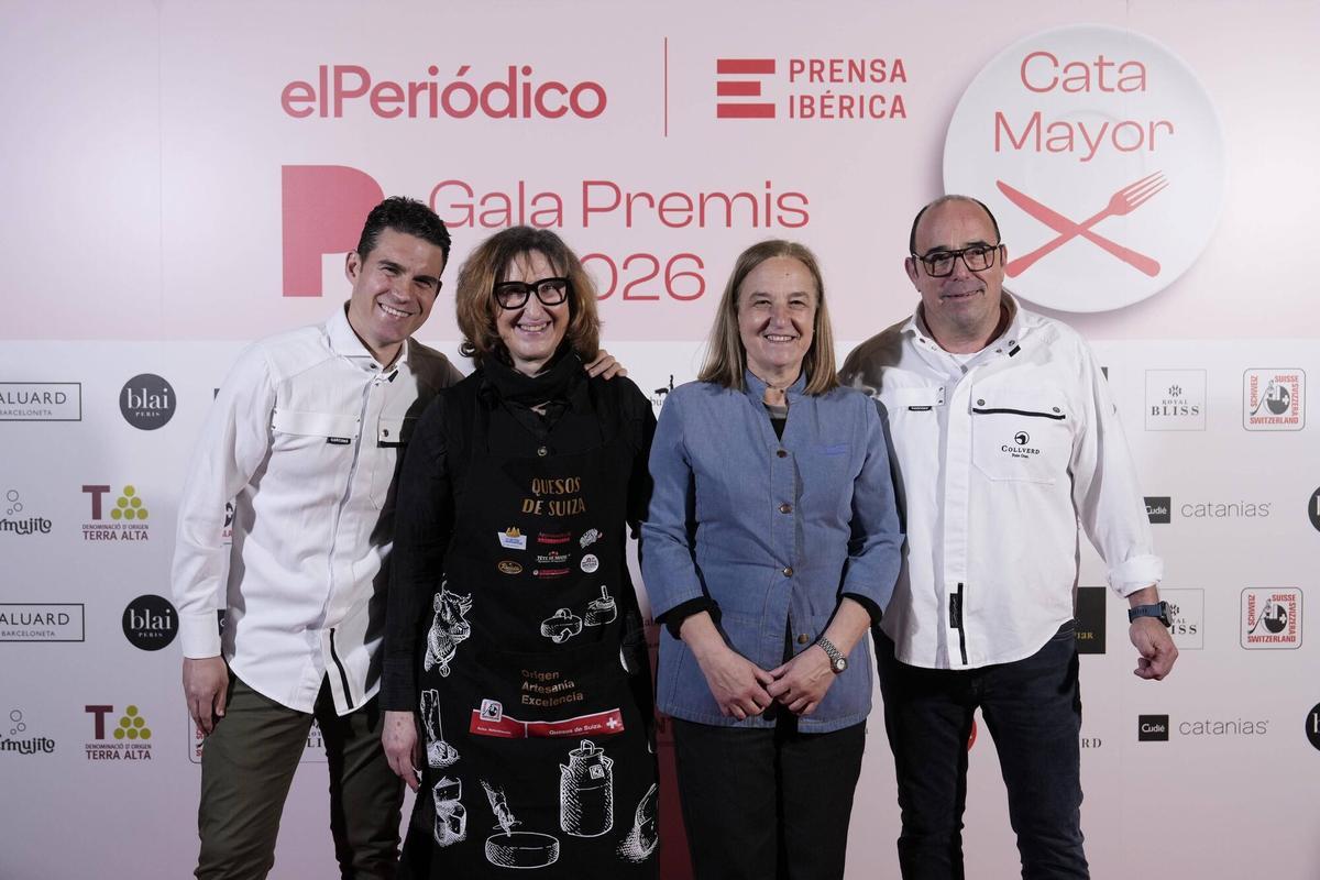 Miguel Angel Redondo, de Coll Verd; Neus Martínez, de Formatges de Suïssa ; Rosa Morera, de Baluard y Joan Moliner, de Coll Verd
