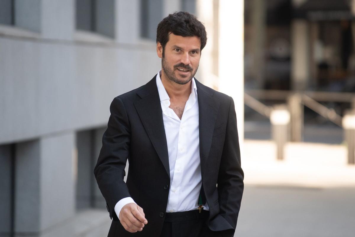 El hijo de Luis Bárcenas, Guillermo Bárcenas, a su llegada a la Audiencia Nacional