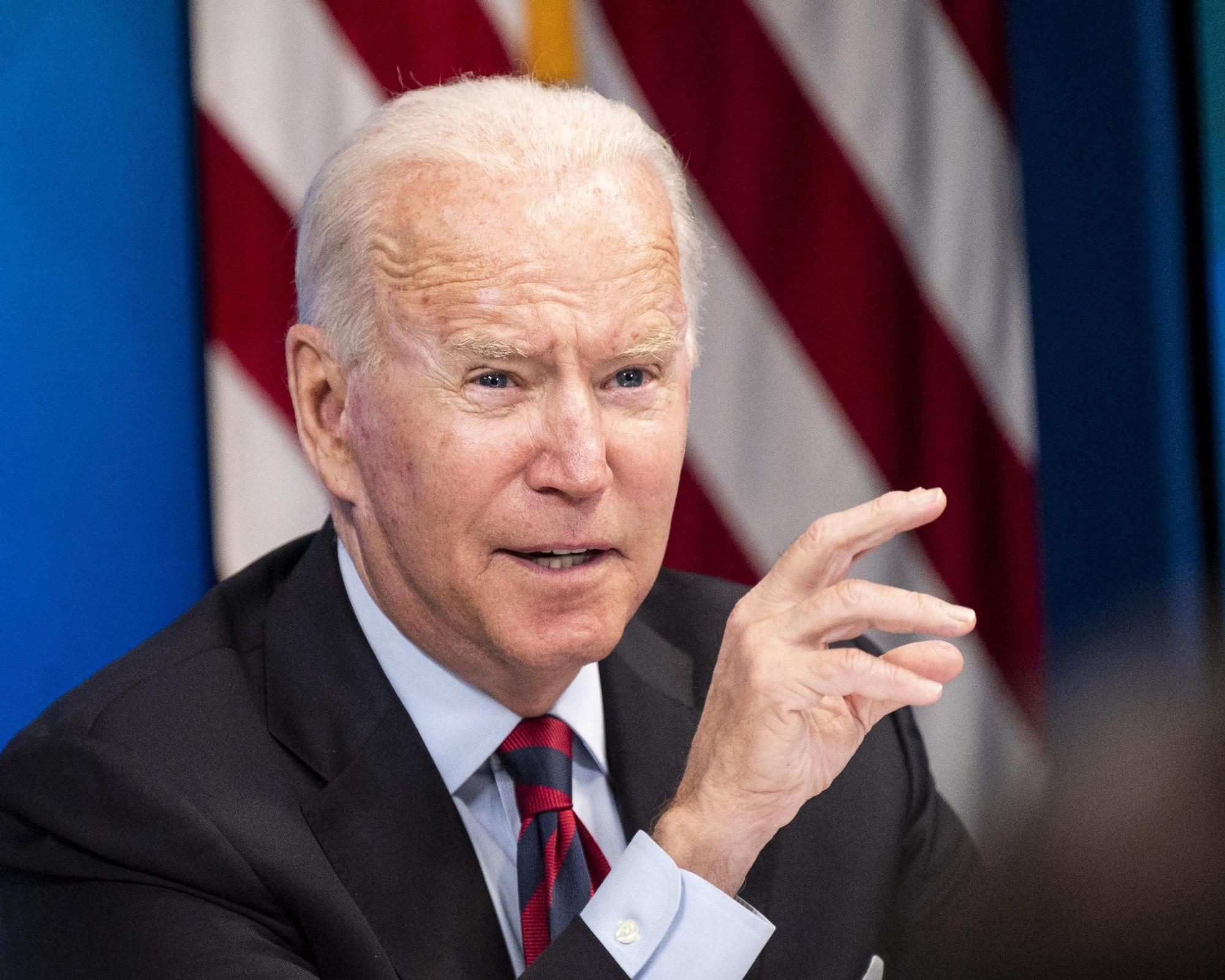 Joe Biden, durante una reunión virtual reciente