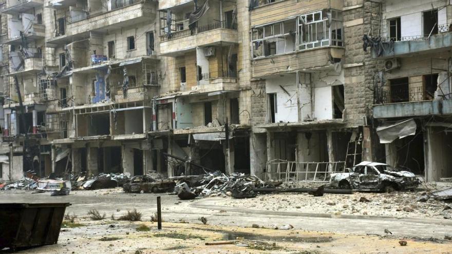 Alepo, destruida por los combates