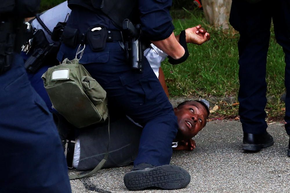 Protestas contra la violencia policial en Luisiana