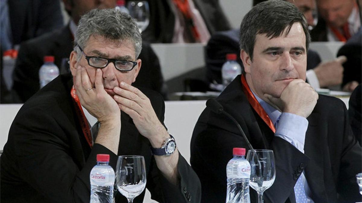 Villar y Cardenal, durante una asamblea general de la RFEF