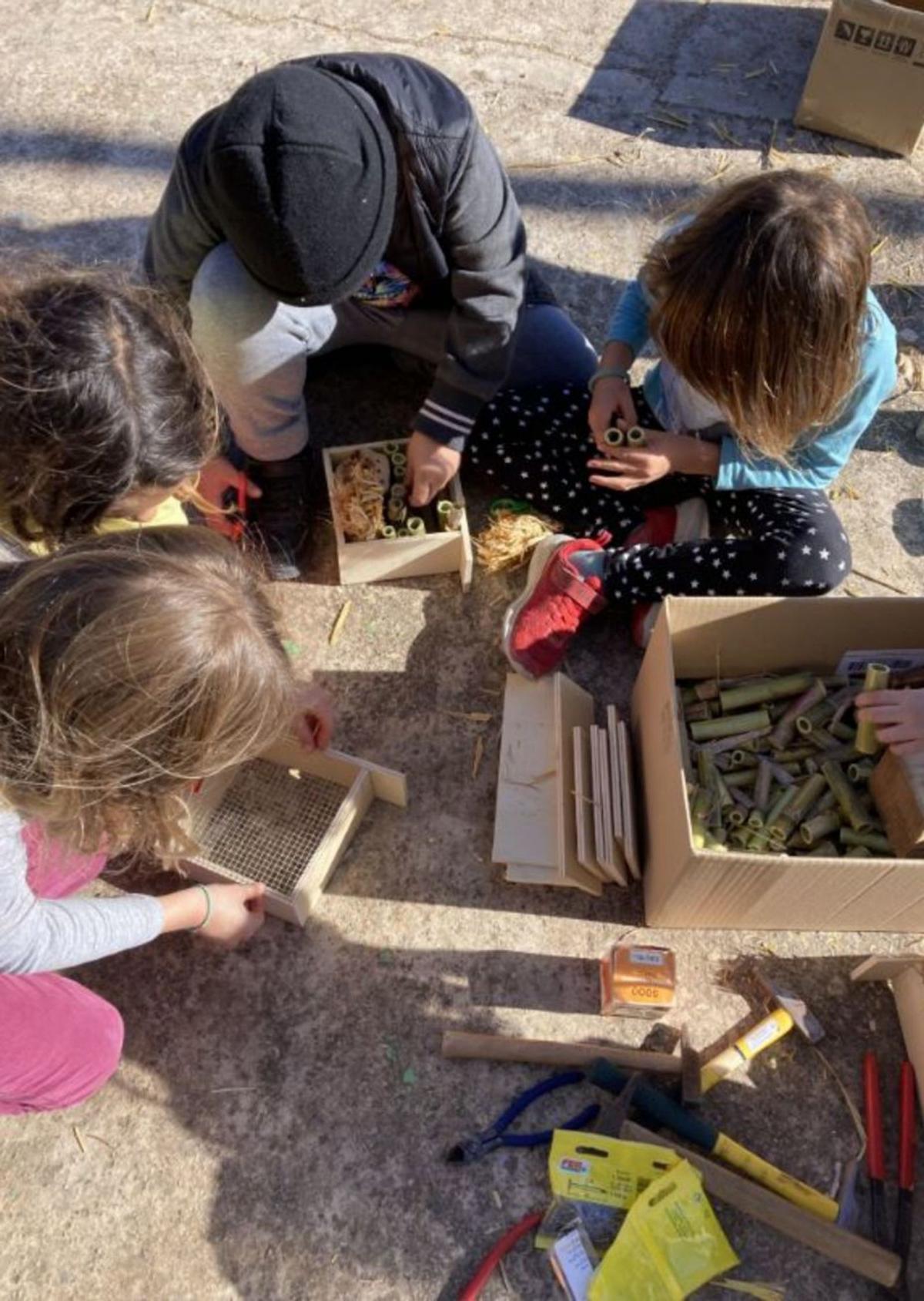 Hotel de insectos del CEIP Sant Mateu. |