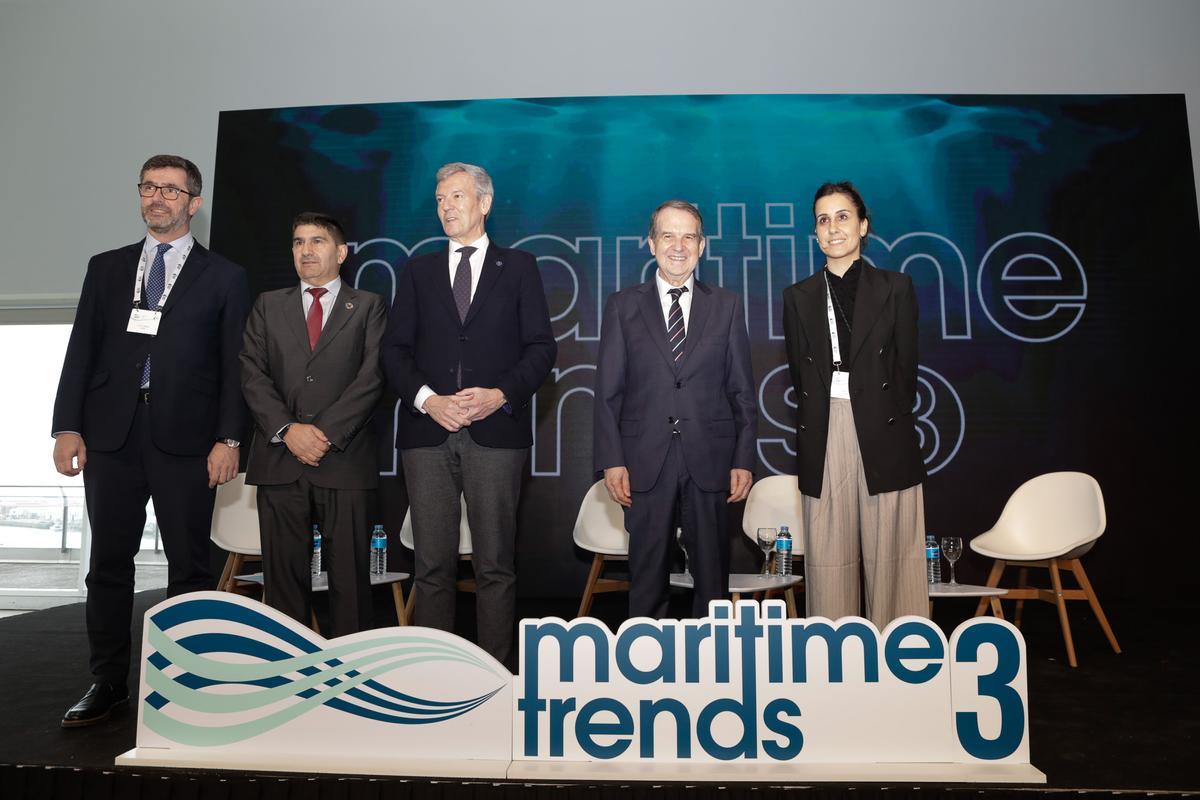 Justo Sierra, Pedro Blanco, Alfonso Rueda, Abel Caballero y Rebeca Gil