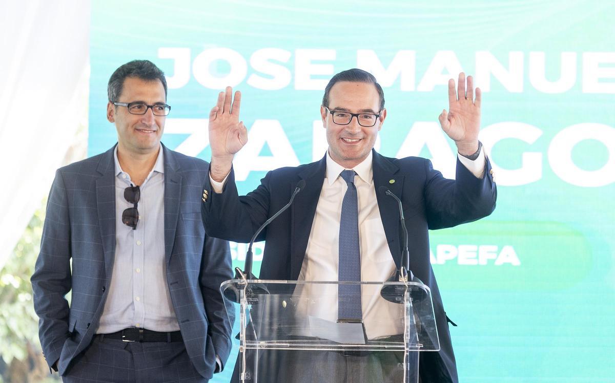 José Manuel Zaragoza y Luis María de Palacio, representantes de las empresas farmacéuticas de Alicante y de España